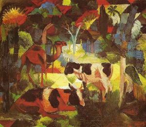 Landscape With Cows And Camel