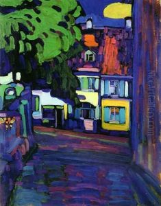 Houses in Murnau on Obermarkt by Wassily Kandinsky